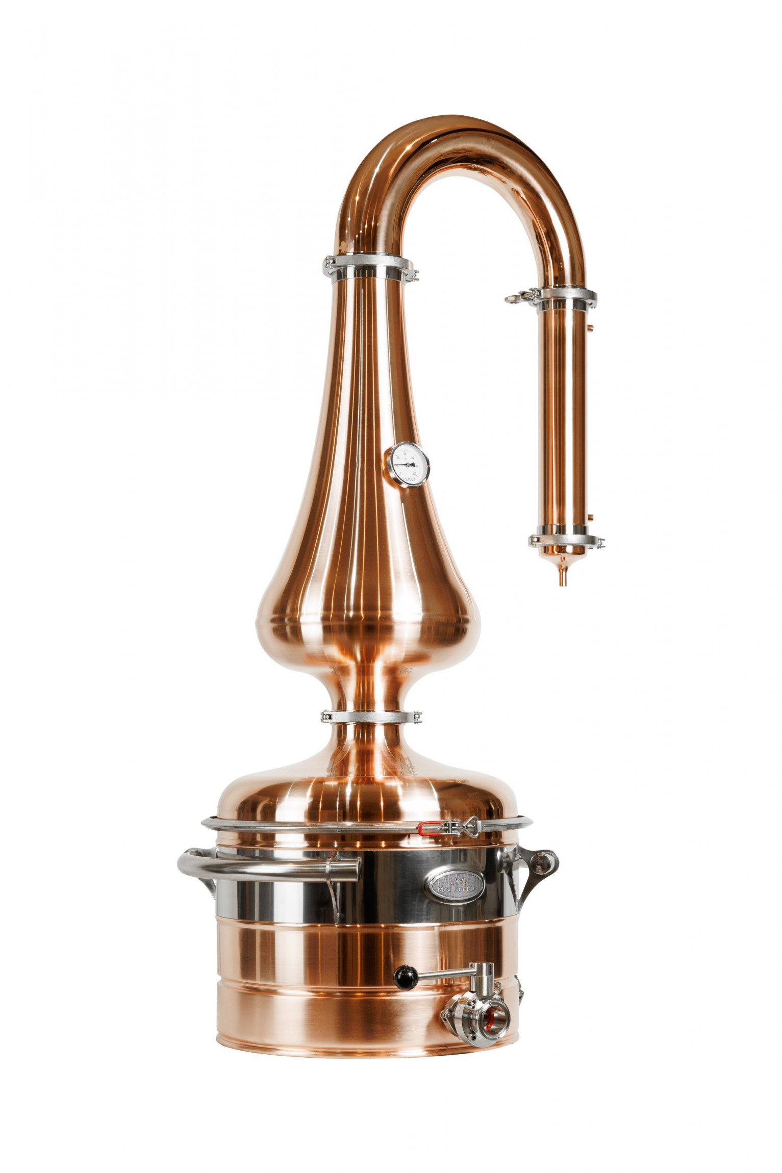 Медный вискарный аппарат Max Cuprum 45 л с 3" холодильником