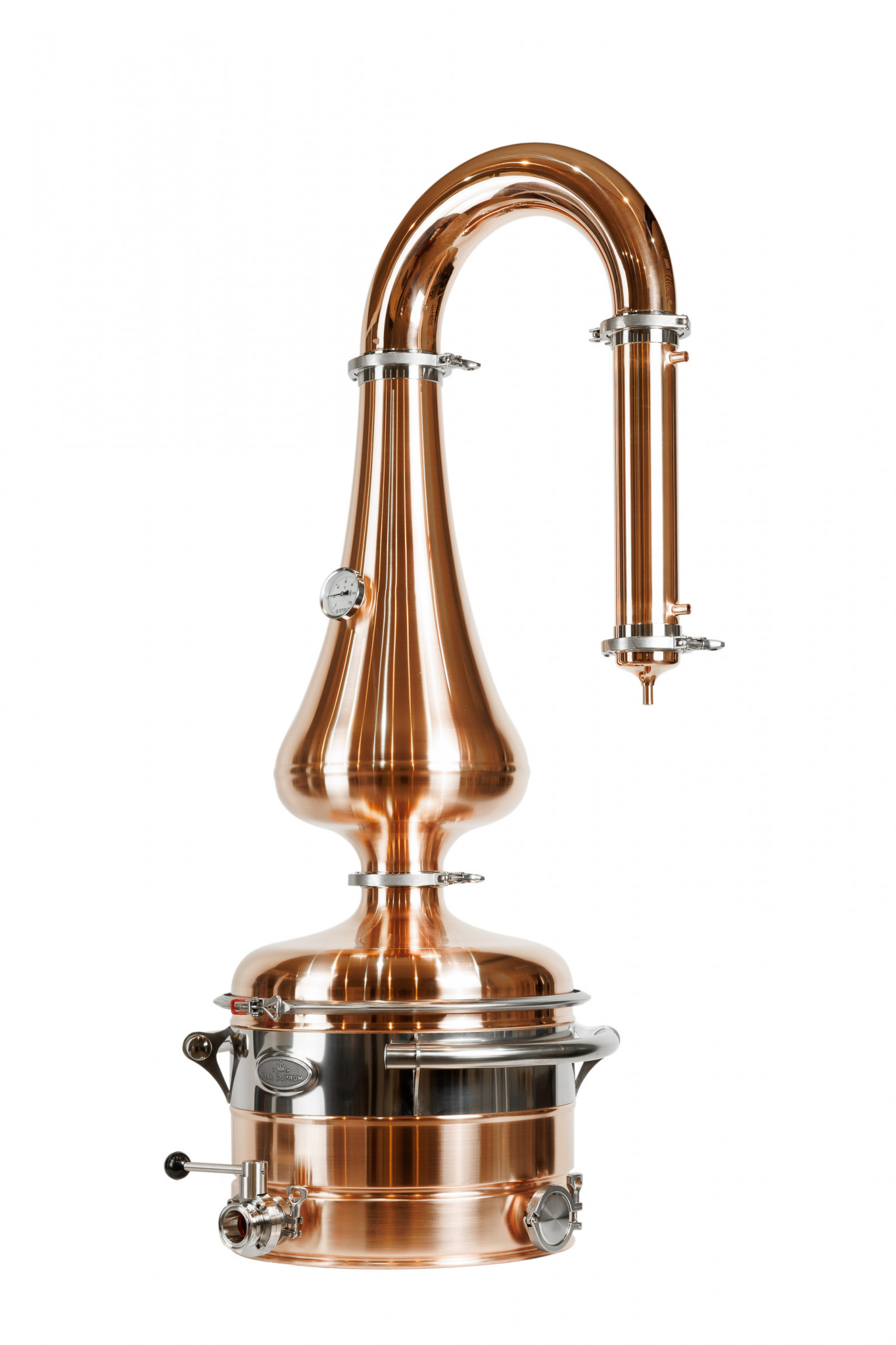 Медный вискарный аппарат Max Cuprum 45 л с 3" холодильником